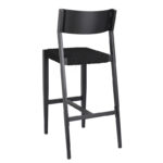 Aluminum Barstool With Black Woven Seat 1