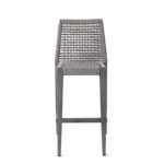 Aluminum Wood Grain Frame Rope Barstool 1
