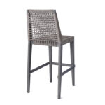 Aluminum Wood Grain Frame Rope Barstool 2