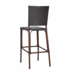 Bamboo Frame With Wicker Weave Barstool 1