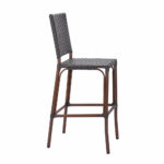 Bamboo Frame With Wicker Weave Barstool 2