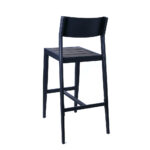 Commercial Faux Teak Aluminum Barstool 1