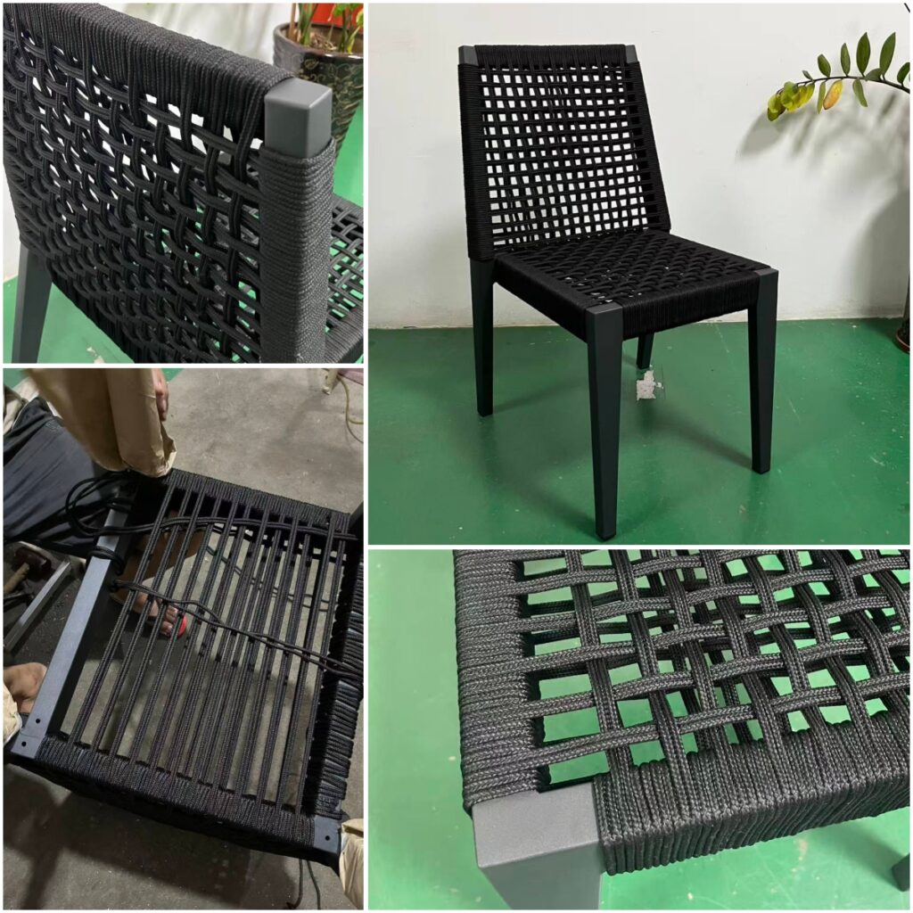 Ease Bistro Aluminum Polyester Rope Chair Zp Seating6