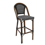 Outdoor Aluminum Bamboo Wicker Barstool