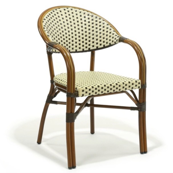 Outdoor Bamboo Look Rattan Arm Chair