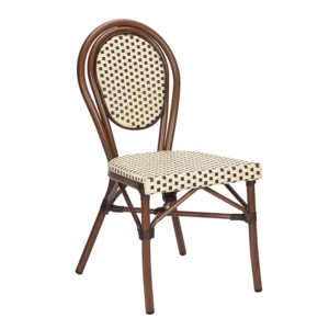 Outdoor Bamboo Look Rattan Side Chair