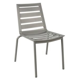 Outdoor Multi Slats Silver Aluminum Chair