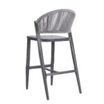 Patio Aluminum Barstool With Polyester Rope 2