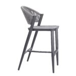 Patio Aluminum Barstool With Polyester Rope 5