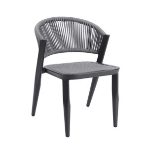 Patio Aluminum Chair With Polyester Rope