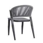 Patio Aluminum Chair With Polyester Rope 2