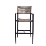 Patio Aluminum Rope Woven Arm Barstool 2