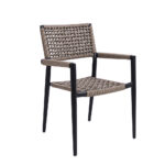 Patio Aluminum Rope Woven Arm Chair