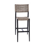 Patio Aluminum Rope Woven Side Barstool 1