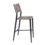 Patio Aluminum Rope Woven Side Barstool 2