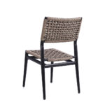 Patio Aluminum Rope Woven Side Chair 2