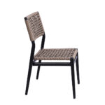 Patio Aluminum Rope Woven Side Chair 3