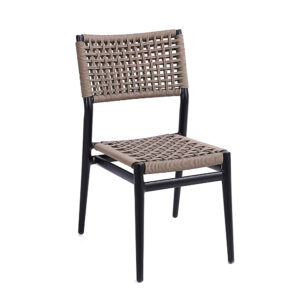 Patio Aluminum Rope Woven Side Chair