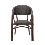 Patio Bamboo Frame Rattan Arm Chair 2
