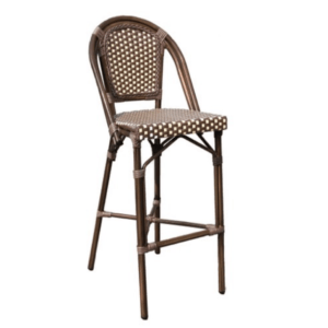 Patio Bamboo Frame Wicker Side Barstool