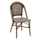 Patio Bamboo Frame Wicker Side Chair