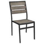 Restaurant Aluminum Poly Lumber Side Chair