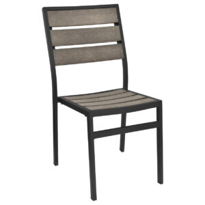 Restaurant Aluminum Poly Lumber Side Chair