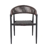 Restaurant Aluminum Wicker Rattan Arm Chair 2