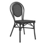 Restaurant Black Frame With Black Mesh Chair