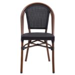 Restaurant Black Stacking Mesh Side Chair 1