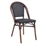 Restaurant Black Stacking Mesh Side Chair