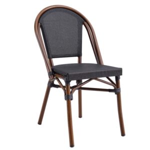 Restaurant Black Stacking Mesh Side Chair