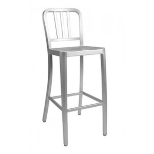 Restaurant Brushed Aluminum Barstool