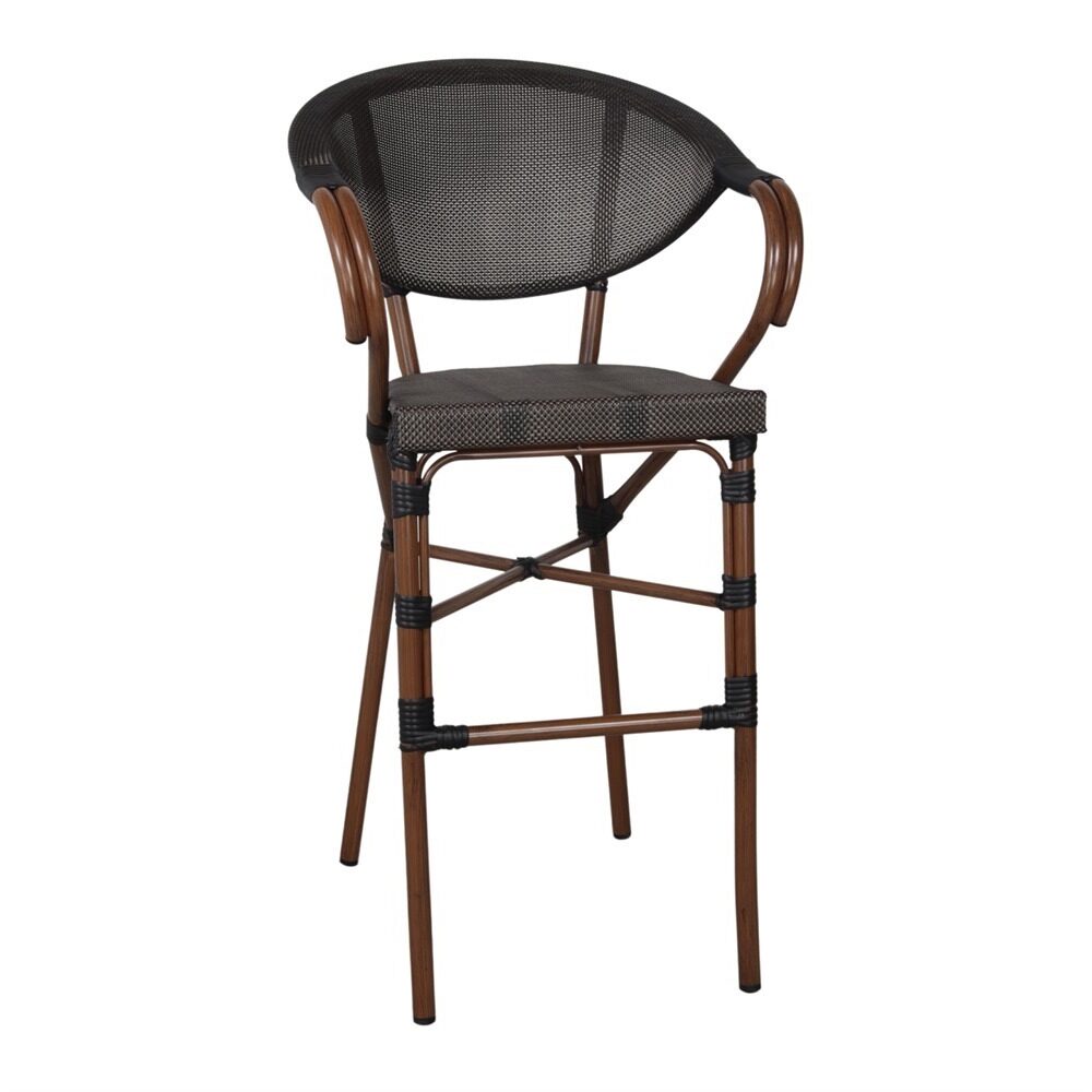 Restaurant Stacking Mesh Arm Barstool