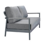 Aluminum Outdoor Loveseat In Gray 1