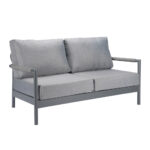 Aluminum Outdoor Loveseat In Gray