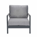 Aluminum Outdoor Single Sofa In Gray 1