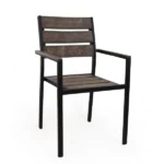 Bistro Brushed Brown Faux Teak Arm Chair