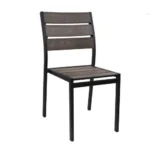 Bistro Brushed Brown Faux Teak Side Chair