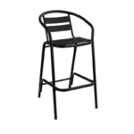 Bistro Restaurant Stack Black Arm Barstool