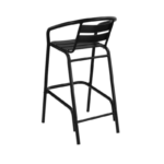 Bistro Restaurant Stack Black Arm Barstool 2