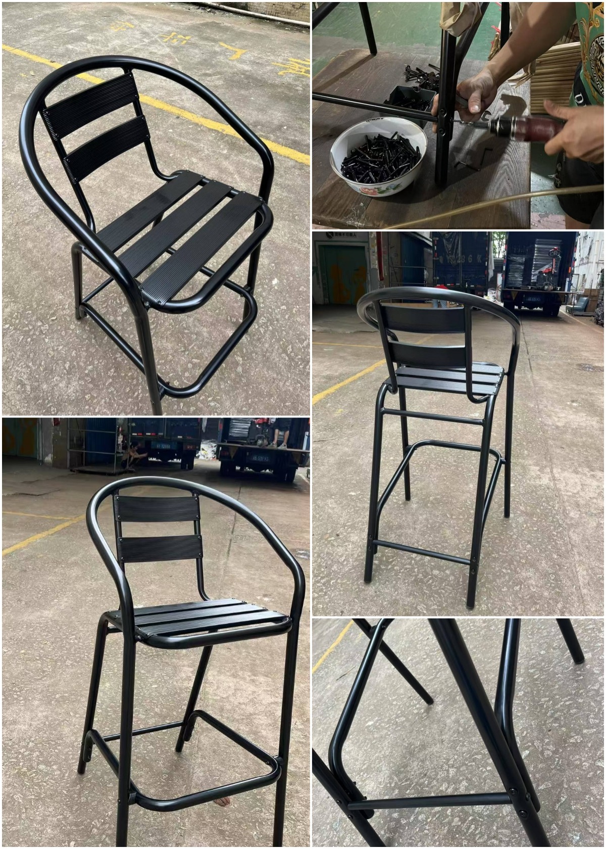 Bistro Restaurant Stack Black Arm Barstool Zp Seating
