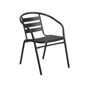 Bistro Restaurant Stack Black Arm Chair