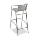 Bistro Restaurant Stack Silver Arm Barstool 1