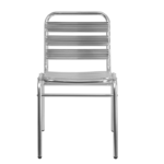 Bistro Restaurant Stack Silver Side Chair 1