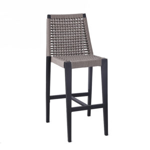 Commercial Aluminum Rope Woven Barstool