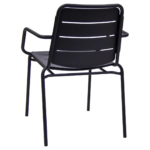 Commercial Black Metal Bistro Arm Chair 1