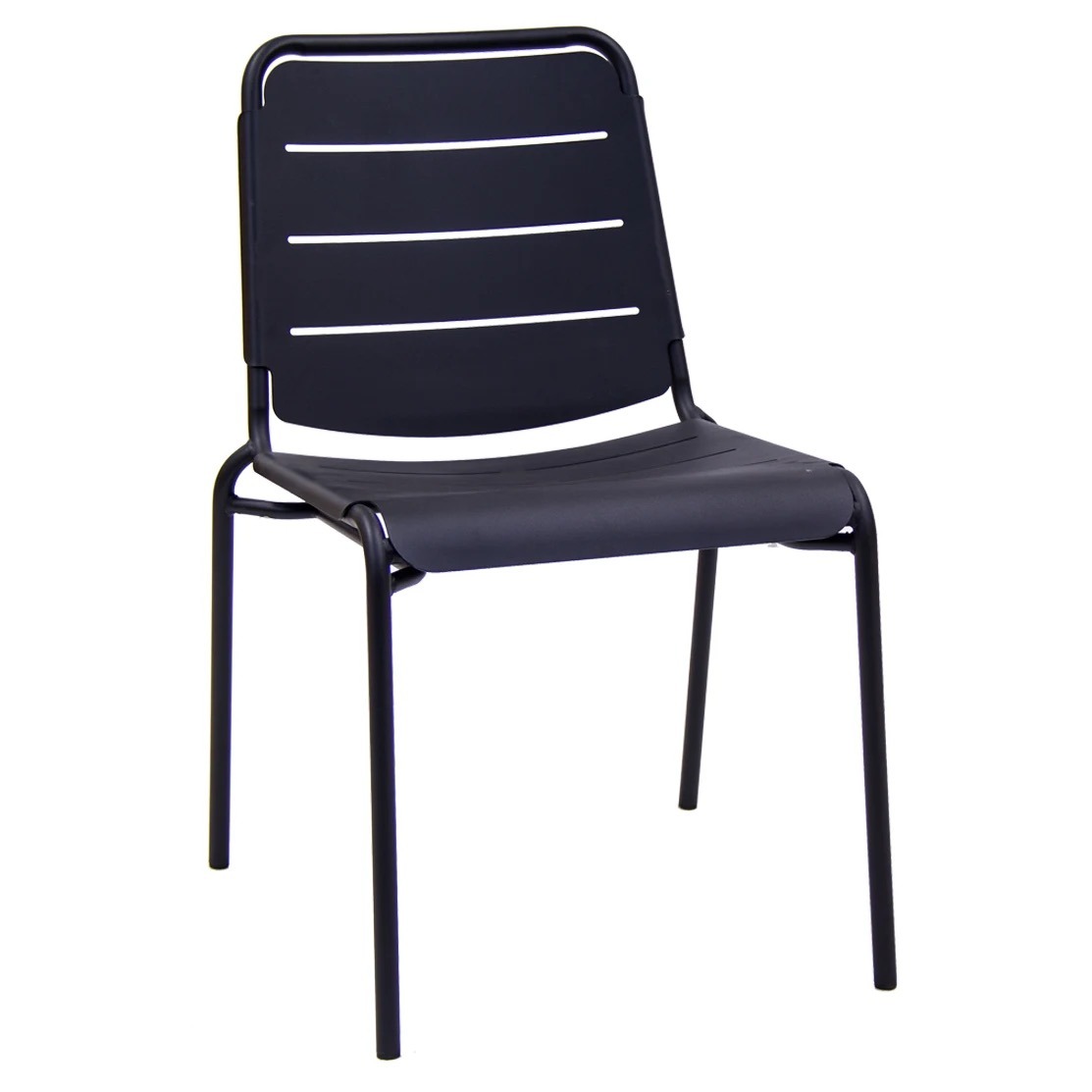 Commercial Black Metal Bistro Side Chair