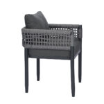 Outdoor Aluminum Chair With Gray Rope And Cushion 1