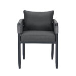 Outdoor Aluminum Chair With Gray Rope And Cushion 1 3